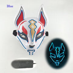 Anime Expro Decor Japonijos lapės kaukė Neoninė Led Light Cosplay kaukė Helovino vakarėliui Rave Led Mask šokių DJ Payday kostiumų rekvizitai kaina ir informacija | Dekoracijos šventėms | pigu.lt