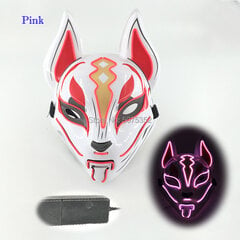 Anime Expro Decor Japonijos lapės kaukė Neoninė Led Light Cosplay kaukė Helovino vakarėliui Rave Led Mask šokių DJ Payday kostiumų rekvizitai kaina ir informacija | Dekoracijos šventėms | pigu.lt