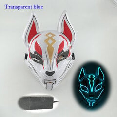 Anime Expro Decor Japonijos lapės kaukė Neoninė Led Light Cosplay kaukė Helovino vakarėliui Rave Led Mask šokių DJ Payday kostiumų rekvizitai kaina ir informacija | Dekoracijos šventėms | pigu.lt