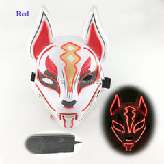 Anime Expro Decor Japonijos lapės kaukė Neoninė Led Light Cosplay kaukė Helovino vakarėliui Rave Led Mask šokių DJ Payday kostiumų rekvizitai kaina ir informacija | Dekoracijos šventėms | pigu.lt