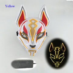 Anime Expro Decor Japonijos lapės kaukė Neoninė Led Light Cosplay kaukė Helovino vakarėliui Rave Led Mask šokių DJ Payday kostiumų rekvizitai kaina ir informacija | Dekoracijos šventėms | pigu.lt