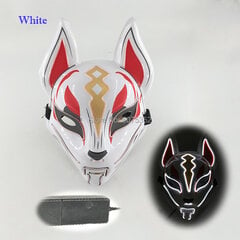 Anime Expro Decor Japonijos lapės kaukė Neoninė Led Light Cosplay kaukė Helovino vakarėliui Rave Led Mask šokių DJ Payday kostiumų rekvizitai kaina ir informacija | Dekoracijos šventėms | pigu.lt