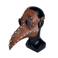 Helovino kaukė Steampunk Plague Doctor Bird Mask, ruda kaina ir informacija | Dekoracijos šventėms | pigu.lt