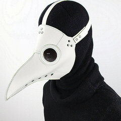 Helovino kaukė Steampunk Plague Doctor Bird Mask, balta kaina ir informacija | Dekoracijos šventėms | pigu.lt