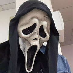 Ghost Face Scream Filmas Siaubo kaukė Helovinas Killer Cosplay Suaugusiųjų kostiumų aksesuarai цена и информация | Праздничные декорации | pigu.lt