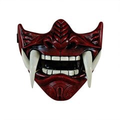 Naujas kaukių žaidimas Pusė veido Airsoft Oni kaukė Helovinas маска самур Cosplay Evil Demon Kabuki Samurai Hannya Prajna Resin цена и информация | Праздничные декорации | pigu.lt