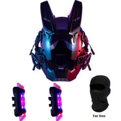 „Cyberpunk Mask Cosplay“ vaidmenų žaidimas „Prop Night City Neon Helmet“ personalizuotas armijos mechaninės muzikos festivalis Helovino vakarėliui kaina ir informacija | Dekoracijos šventėms | pigu.lt