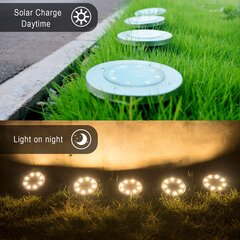 10 vnt Garden Solar Light, Solar Light, Šiltai Balta 8 LED цена и информация | Монтируемые светильники, светодиодные панели | pigu.lt