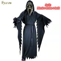 Ghostface Scream Mask 6 Killer Latekso tušas Siaubo Zombie Vampire Ghost Veido Karnavalinis Cosplay Baisus Helovino kostiumas vyrams kaina ir informacija | Dekoracijos šventėms | pigu.lt