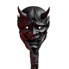 Prajna Kaukė suaugusiems Unisex Helovino veido kaukės Japonijos Hannya Demon Oni Samurajus Noh Kabuki Prajna Devil Mask Latekso kaukės vakarėliams kaina ir informacija | Dekoracijos šventėms | pigu.lt