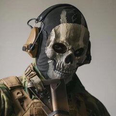 MWII Ghost Mask 2024COD Cosplay Airsoft Tactical Skull Full kaukė kaina ir informacija | Dekoracijos šventėms | pigu.lt