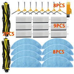 Šoninis šepetys + filtras + šluostė + ritininis šepetys, skirtas Mamibot Exvac660 880 roboto dulkių siurblio priedų pakeitimo rinkinys kilimų šlavimo mašinoms цена и информация | Пылесосы для сбора листьев, измельчители веток, очистители тротуарной плитки | pigu.lt