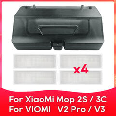 2 viename vandens bako dulkių dėžutė, skirta XiaoMi Mijia Mop 2S / Mop Pro STYJ02YM / S10 / S12 / 3C / VIOMI V2 / V3 Robotų dulkių siurbliai Priedai Kilimų šlavimo mašinos цена и информация | Пылесосы для сбора листьев, измельчители веток, очистители тротуарной плитки | pigu.lt