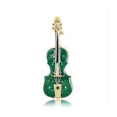 Dekoratyvinė sagė GREEN VIOLIN BZ80 kaina ir informacija | Sagės | pigu.lt