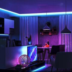 3 m LED juostiniai žibintai su RGB, šviesos kilpa, LED juostele, maitinama USB, daugiaspalvė kaina ir informacija | Dekoracijos šventėms | pigu.lt