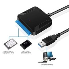 USB 3.0 į Sata kabelį USB3.0 kietojo disko adapterio keitiklis 2,5 / 3,5 colio išorinis HDD SSD adapteris nešiojamam kompiuteriui Xbox One Xbox 360 PS4 kaina ir informacija | Adapteriai, USB šakotuvai | pigu.lt