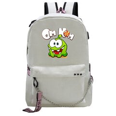 Om Nom krepšys USB įkrovimo kuprinė Žaidimas Om Nom Frog Cut The Rope Kuprinės Mokykloje Linksmos mielos paauglės mergaitės kawaii animacinis filmas Mochila цена и информация | Рюкзаки и сумки | pigu.lt