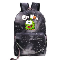 Om Nom krepšys USB įkrovimo kuprinė Žaidimas Om Nom Frog Cut The Rope Kuprinės Mokykloje Linksmos mielos paauglės mergaitės kawaii animacinis filmas Mochila kaina ir informacija | Kuprinės ir krepšiai | pigu.lt