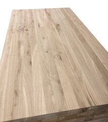 Ąžuolinė baldų plokštė, tvirta lamelių lenta – Rustic – 4x65x150 cm kaina ir informacija | Virtuvės stalviršiai | pigu.lt