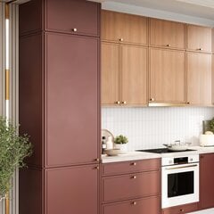 Virtuvės komplektas Emily 3,1x1,6m Red Tuscan-Oak kaina ir informacija | Virtuvės baldų komplektai | pigu.lt