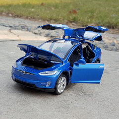 Halolo New1:32 MODEL X MODEL3 Lengvojo lydinio automobilio modelis Slytiniai ir žaislinės transporto priemonės Žaislinės mašinos Vaikiški vaikams Dovanos berniukų цена и информация | Коллекционные модели автомобилей | pigu.lt