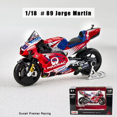 1:18 NAUJAS 2021 m. Ducati Lenovo Team #43 #63 Die Moto GP Racing liejimo lydinio motociklas Modelių kolekcijos dovanų žaislas цена и информация | Коллекционные модели автомобилей | pigu.lt