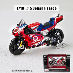 1:18 NAUJAS 2021 m. Ducati Lenovo Team #43 #63 Die Moto GP Racing liejimo lydinio motociklas Modelių kolekcijos dovanų žaislas цена и информация | Коллекционные модели автомобилей | pigu.lt