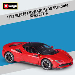 1:32 SF90 Stradale lydinio automobilio modelis, metalinis žaislinis automobilis, automobilio modelis, garso ir šviesos kolekcija, dovana vaikams kaina ir informacija | Kolekciniai modeliukai | pigu.lt