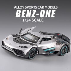 1:24 „Mercedes AMG ONE“ sportinio automobilio lydinio modelio automobilis, modifikuotas metalo liejimo žaislinis automobilis, imituojantis garsą ir šviesą, dovanos vaikams kaina ir informacija | Kolekciniai modeliukai | pigu.lt