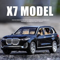 1:24 X7 visureigio automobilio modelis, liejamas transporto priemones, lydinio žaislų modeliavimas su šešių durų atidarymo garsu ＆ lengvi automobilių , dovanos vaikams цена и информация | Коллекционные модели автомобилей | pigu.lt