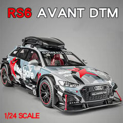 1:24 RS6 Avant DTM modifikuoto modelio automobilio slegiantis miniatiūrinis metalinis automobilis Surinkite garsą ir šviesą Žaislinis transporto priemonės žaislas berniukams Vaiko dovana цена и информация | Коллекционные модели автомобилей | pigu.lt