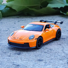 1:32 911 GT3 Supercar lydinio automobilio modelis su patraukimo garsu, šviesos vaikams dovanų kolekcija цена и информация | Коллекционные модели автомобилей | pigu.lt