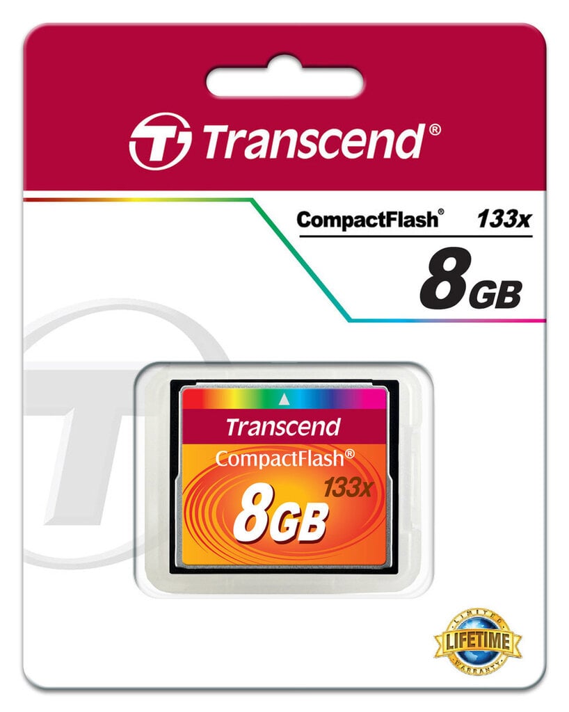 Transcend atminties kortelė 8GB CF kaina ir informacija | Atminties kortelės fotoaparatams, kameroms | pigu.lt