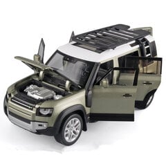 1/18 „Range Rover Defender“ visureigis, lydinio automobilio modelis, metalinis visureigis, automobilio modelis, garso ir šviesos imitacija, žaislas vaikams, dovana цена и информация | Коллекционные модели автомобилей | pigu.lt