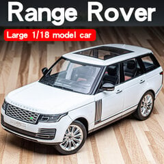 Didelis 1:18 „Land Rover Range Rover“ visureigis, visureigis, lydinio modelis automobilis „Diescast Static Collection“ garso ir šviesos dovanos vaikams цена и информация | Коллекционные модели автомобилей | pigu.lt