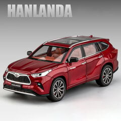 1:24 „Highlander“ visureigio lydinio automobilio modelis, liejinys ir žaisliniai metaliniai visureigiai Automobilių modelių modeliavimo garso ir šviesos dovanos vaikams цена и информация | Коллекционные модели автомобилей | pigu.lt