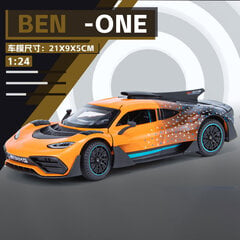 1/24 Scale Bens AMG ONE sportinio automobilio žaislo modelio lydinio slydimo stulpelis, ištraukiamas atgal garsas, lengvas modelis, automobilio žaislas berniukui gimtadienio dovanų kolekcija kaina ir informacija | Kolekciniai modeliukai | pigu.lt