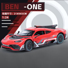 1/24 Scale Bens AMG ONE sportinio automobilio žaislo modelio lydinio slydimo stulpelis, ištraukiamas atgal garsas, lengvas modelis, automobilio žaislas berniukui gimtadienio dovanų kolekcija kaina ir informacija | Kolekciniai modeliukai | pigu.lt