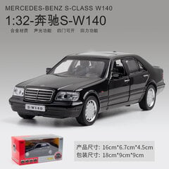 1:32 Mercedes S W140 lydinio modelis automobilio garso lemputė, ištraukiama šviesos garso lydinio transporto priemonės modelio vaikams A88 kaina ir informacija | Kolekciniai modeliukai | pigu.lt