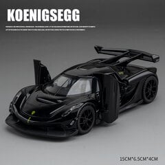 1:32 Koenigsegg Jesko Supercar lydinio modelis Automobilinis žaislas Metalo liejinys Garsas ir šviesa Traukiamas atgal Automobilinis žaislas Vaikams Transporto priemonė kaina ir informacija | Kolekciniai modeliukai | pigu.lt