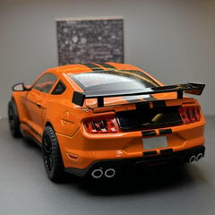 Didelis 1:18 Mustang GT500 Miniatiūros lydinio liejimo metalo transporto priemonės modelis kolekcionuojami garsai, lengvi , automobiliai, dovanos vaikams, berniukams kaina ir informacija | Kolekciniai modeliukai | pigu.lt