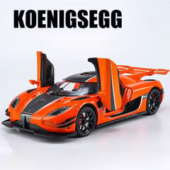 1:24 Koenigsegg ONE 1 One:1 lydinio liejamas žaislinis automobilio modelio garsas ir šviesa, atsitraukimas, vaikų žaislų kolekcionavimas, gimtadienio dovana kaina ir informacija | Kolekciniai modeliukai | pigu.lt