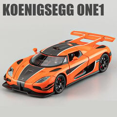 1:24 Koenigsegg ONE 1 lydinio lenktyninio automobilio modelis Diecast metalinis sportinis automobilis transporto priemonės modelio imitacija garso ir šviesos vaikams žaislų dovana kaina ir informacija | Kolekciniai modeliukai | pigu.lt