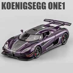 1:24 Koenigsegg ONE 1 lydinio lenktyninio automobilio modelis Diecast metalinis sportinis automobilis transporto priemonės modelio imitacija garso ir šviesos vaikams žaislų dovana kaina ir informacija | Kolekciniai modeliukai | pigu.lt