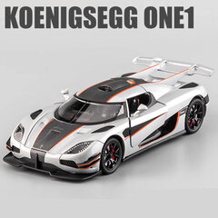 1:24 Koenigsegg ONE 1 lydinio lenktyninio automobilio modelis Diecast metalinis sportinis automobilis transporto priemonės modelio imitacija garso ir šviesos vaikams žaislų dovana kaina ir informacija | Kolekciniai modeliukai | pigu.lt