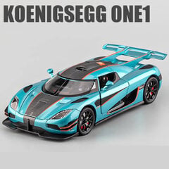 1:24 Koenigsegg ONE 1 lydinio lenktyninio automobilio modelis Diecast metalinis sportinis automobilis transporto priemonės modelio imitacija garso ir šviesos vaikams žaislų dovana kaina ir informacija | Kolekciniai modeliukai | pigu.lt