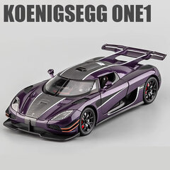 1:24 Koenigsegg ONE 1 lydinio sportinio automobilio modelis, metalinis lenktyninio automobilio modelis, garsas ir lengvi vaikų , dovana kaina ir informacija | Kolekciniai modeliukai | pigu.lt