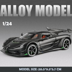 Lydinio modeliavimas Koenigsegg Jesko Super Car Model 1/24 1/32 Scale ONE 1 Diecast Toys Transporto priemonės Garsas ir šviesa Miniatiūrinis Voiture kaina ir informacija | Kolekciniai modeliukai | pigu.lt