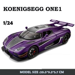 Lydinio modeliavimas Koenigsegg Jesko Super Car Model 1/24 1/32 Scale ONE 1 Diecast Toys Transporto priemonės Garsas ir šviesa Miniatiūrinis Voiture kaina ir informacija | Kolekciniai modeliukai | pigu.lt