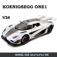 Lydinio modeliavimas Koenigsegg Jesko Super Car Model 1/24 1/32 Scale ONE 1 Diecast Toys Transporto priemonės Garsas ir šviesa Miniatiūrinis Voiture kaina ir informacija | Kolekciniai modeliukai | pigu.lt